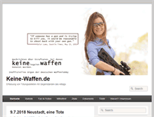 Tablet Screenshot of keine-waffen.de
